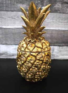 Gilded Pineapple Storage Container